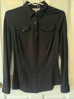 Bravissimo black jersey cupro shirt (PT621)